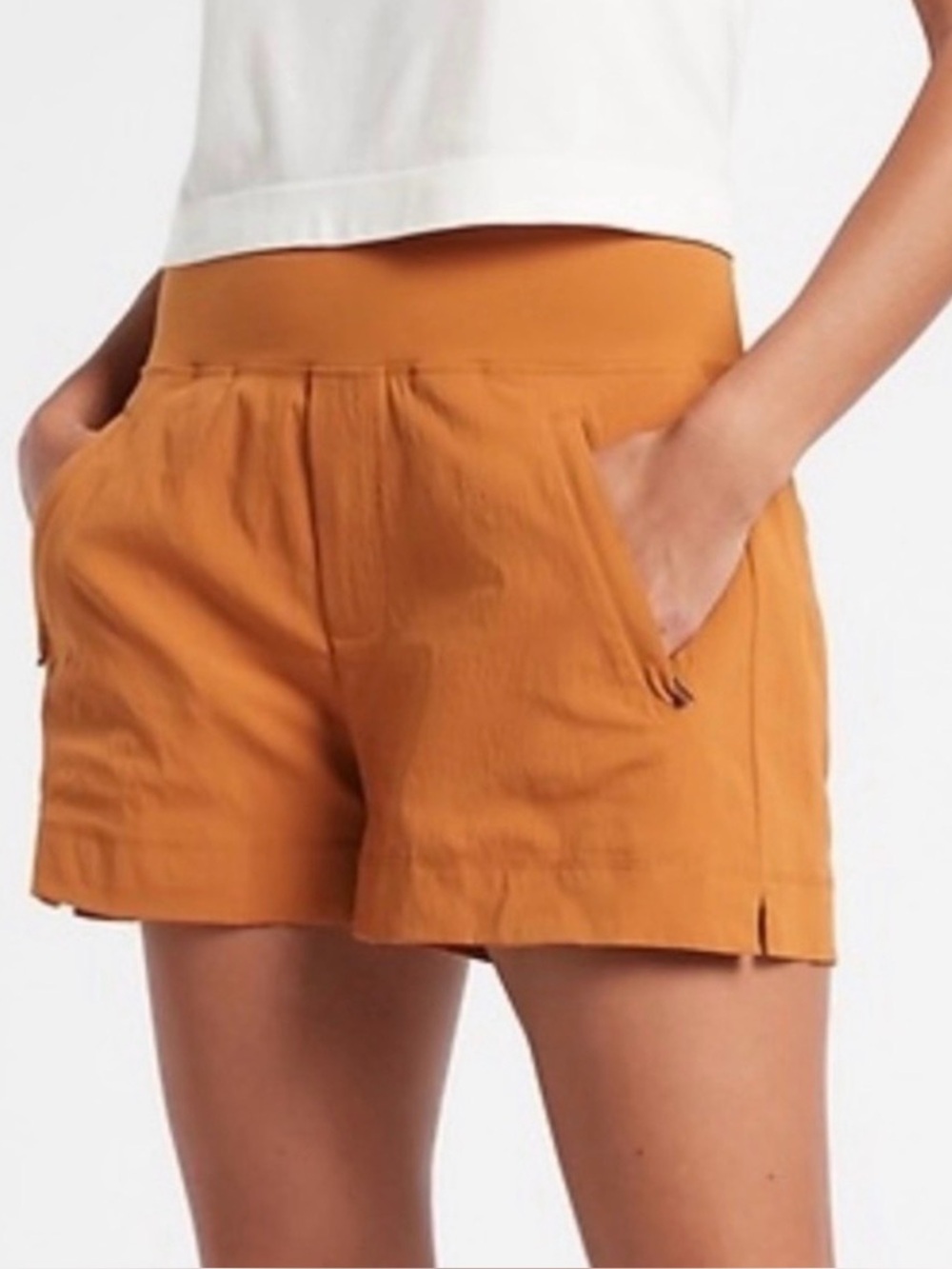 Athleta Trekkie North Short Burnt Orange Hiking Travel Size 2